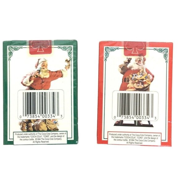 Coca-Cola Santa Claus Ltd Edition 1994 Playing Cards Double Deck Collectible Tin - Picture 4 of 6